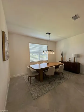 Dining room with baseboards
