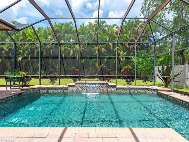 Large Pool with Cascading Weater Feature