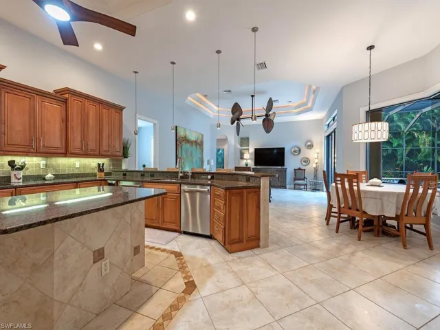 Heart of the house, gourmet kitchen w/ side by side fridge/freezer, huge pantry and large breakfast bar
