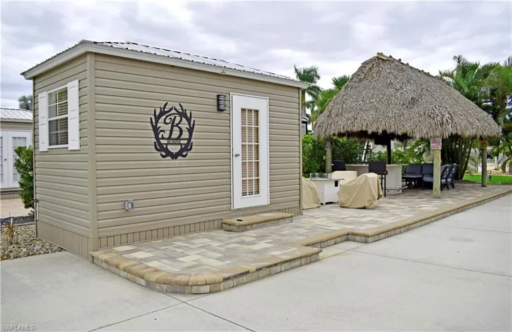 View of outbuilding featuring a gazebo and an outbuilding