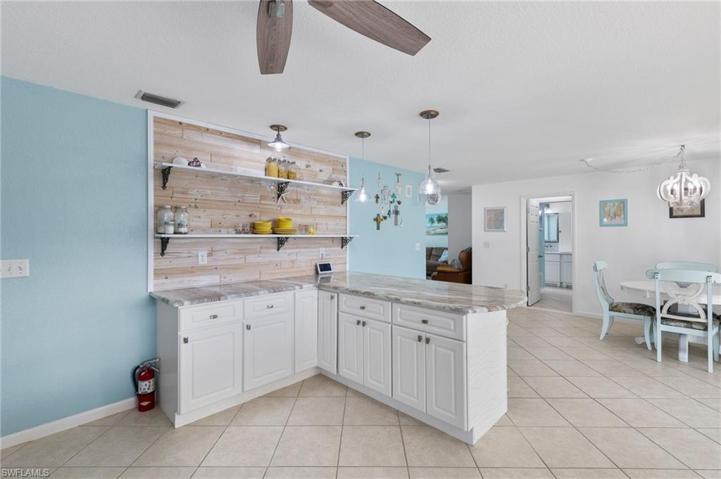 Kitchen breakfast bar and dining area.