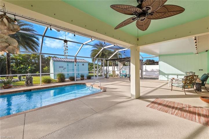 Large screened pool area with so much space for entertaining!