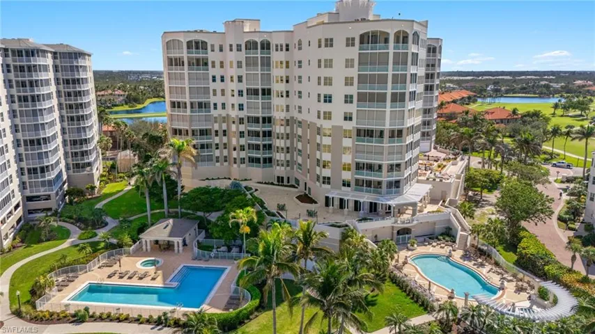 The pool on the right belongs only to Paramount residents.