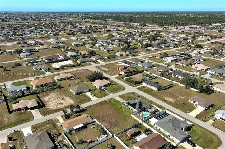 Aerial view of property's location