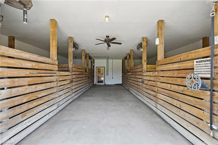 View of horse barn
