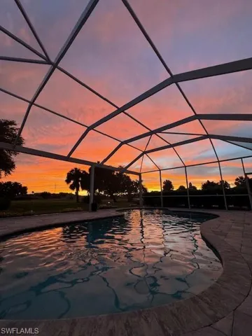 Pool at dusk