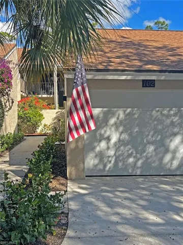One-car garage sits directly in front of unit, with backdoor for quick loading/unloading