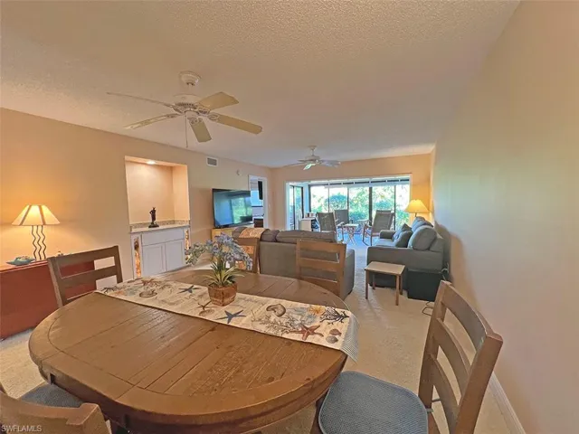 Large living space with plenty of room for full-size dining and large sofas
