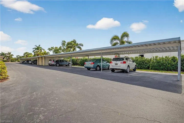 View of covered parking