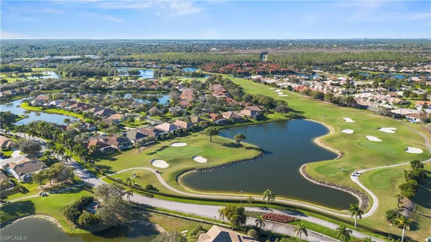 Aerial overview of property's location with nearby suburban area