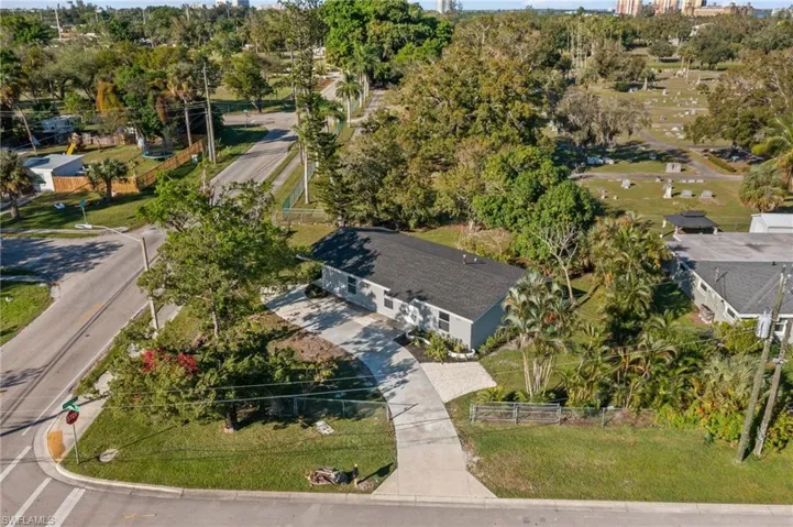 Birds eye view of property