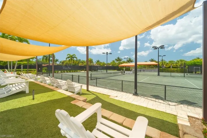 View of tennis court