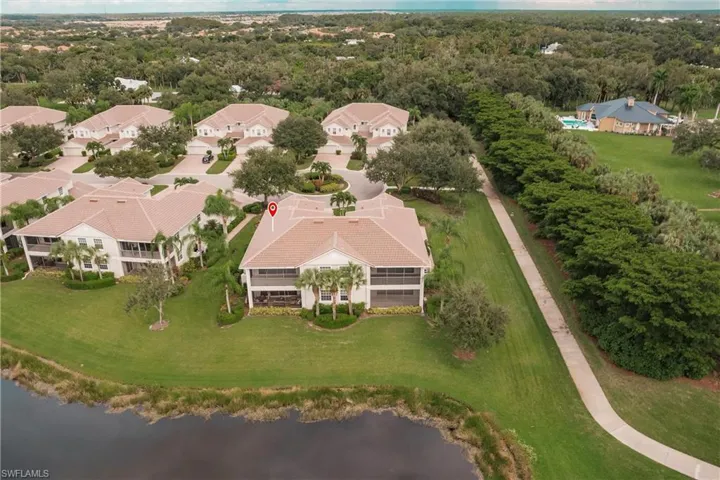 Drone / aerial view of a nearby body of water