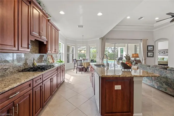 View from kitchen looking to breakfast room