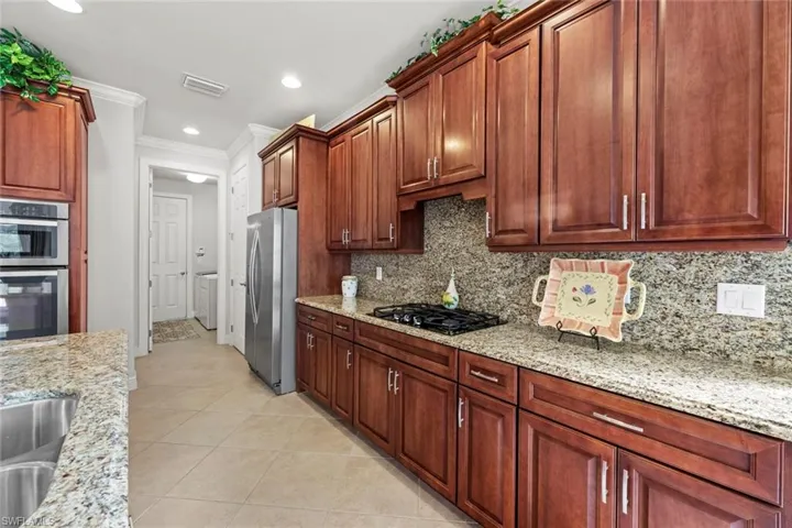 Granite counter tops and backsplash
