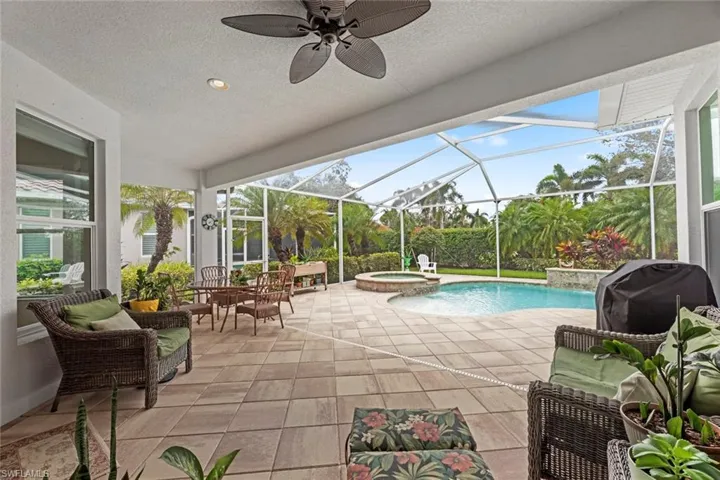 Spacious lanai, with ample covered space
