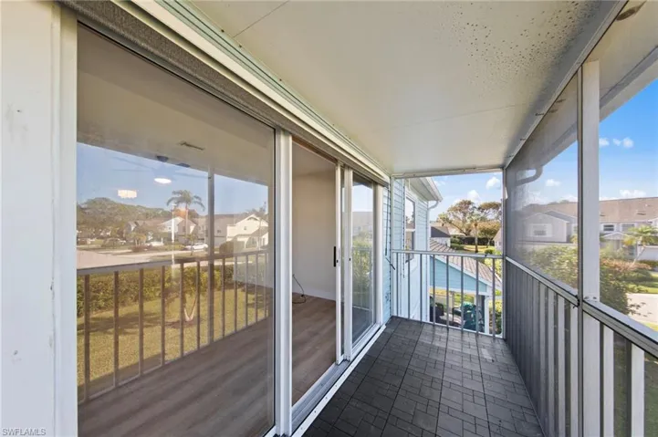 Balcony with a residential view