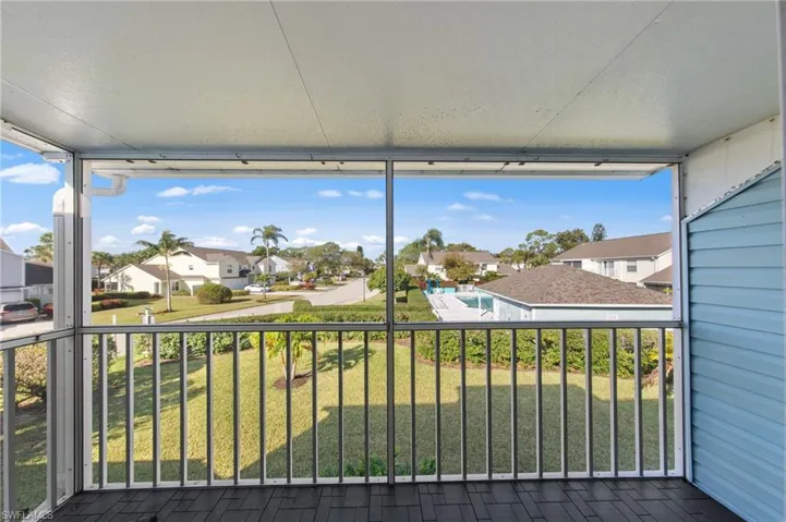 Balcony featuring a residential view