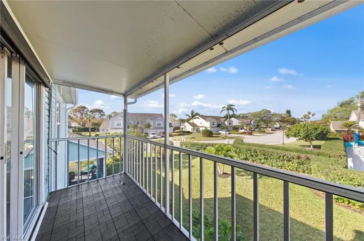 Balcony featuring a residential view