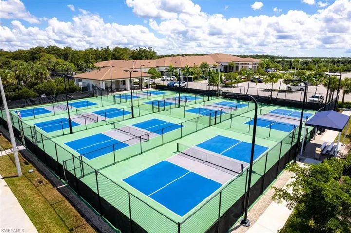 View of tennis court