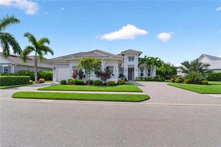 The home has beautiful curb appeal.