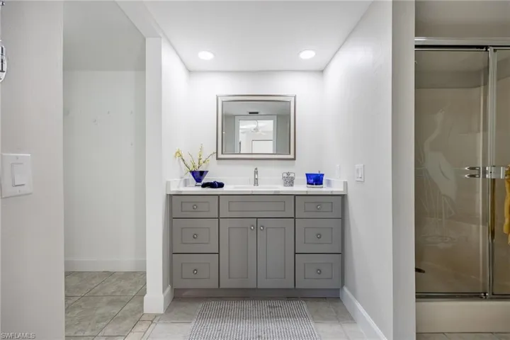New Primary Bathroom Vanity and walk in Closet