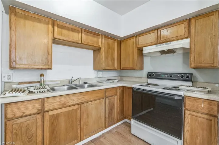 Kitchen with electric range