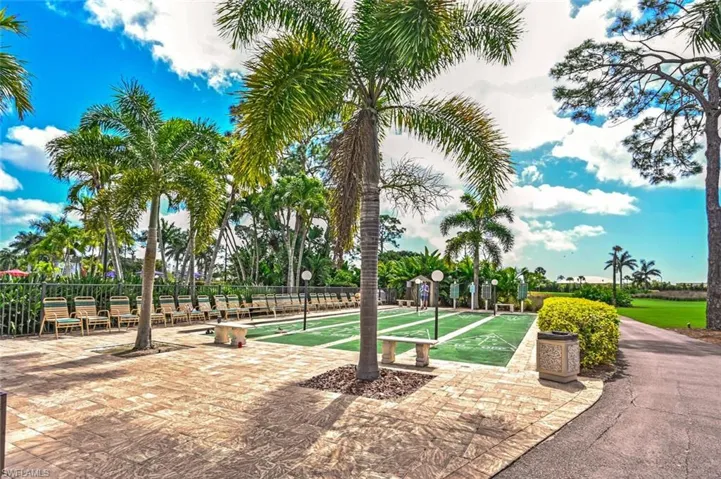 Surrounding community with shuffleboard