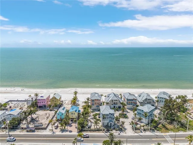 Aerial view taken above Casa Bella - Only steps to the beach