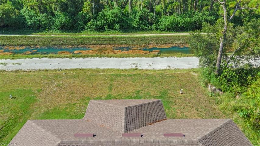 Backyard with a canal