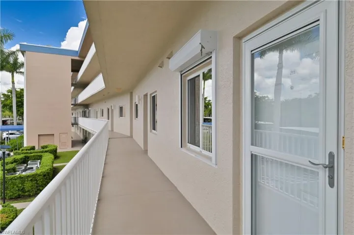 View of front balcony