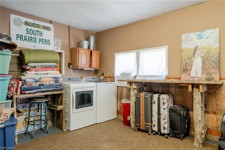 Laundry and storage area