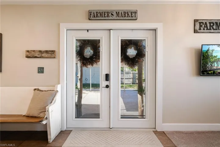 French Doors exiting to carport area