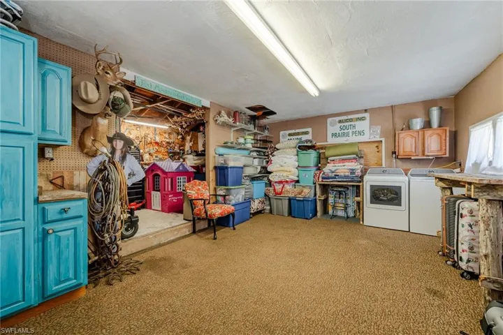 Laundry and storage area