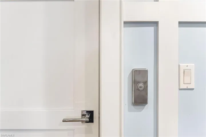 Elevator for access to ground level parking, as well as first and second floor living areas.