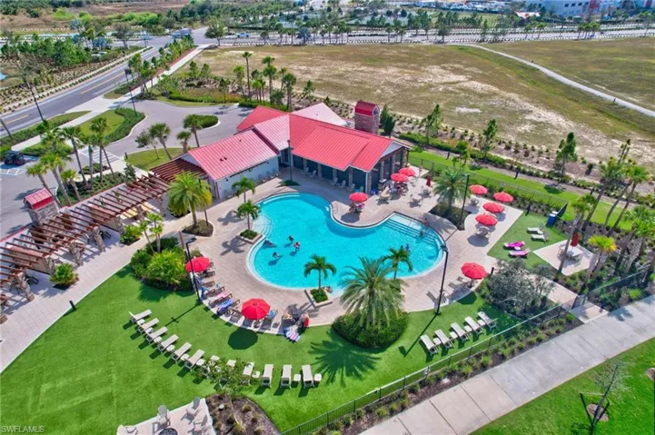 Birds eye view of property