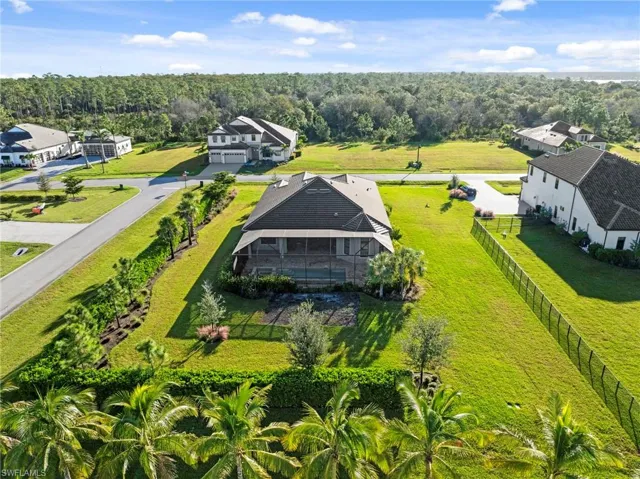 Bird's eye view of a heavily wooded area