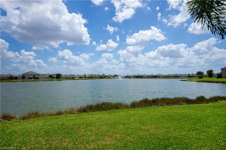 View of pond with fountain from your Super Screened Panoramic View Lanai