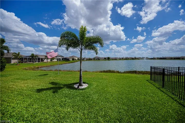 View from yard with a water view
