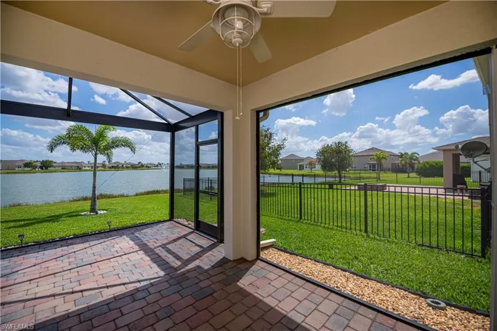 EXTENDED PAVERS for Lanai Patio with POND VIEW as you walk out from the home