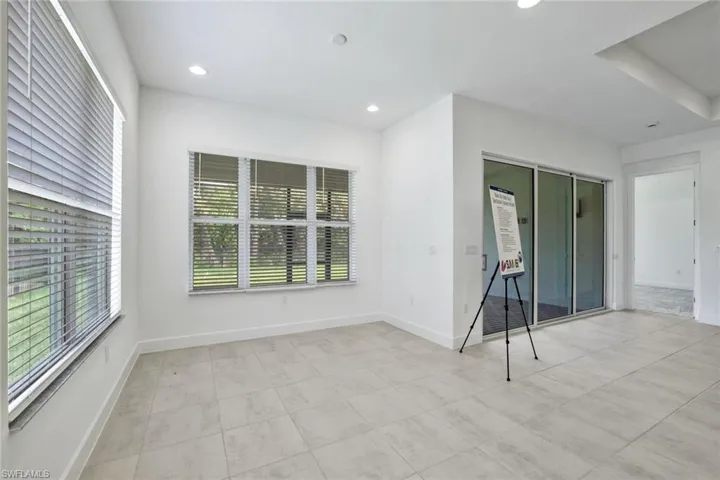View of tiled breakfast area