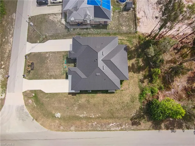 View from above of property