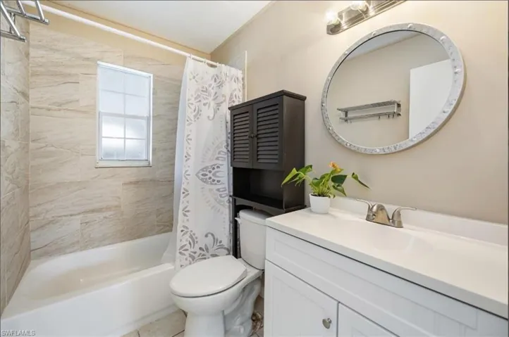 Recently tiled shower/tub and new vanity