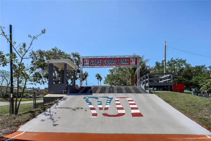 Outdoor BMX track featuring a starting gate