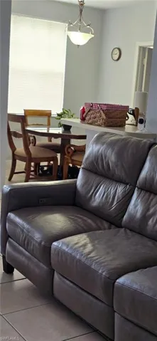View of tiled living room
