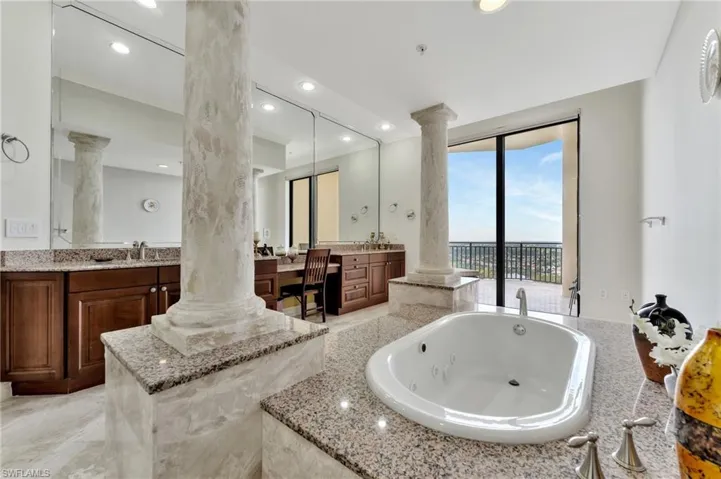 Great light and views from the master bath