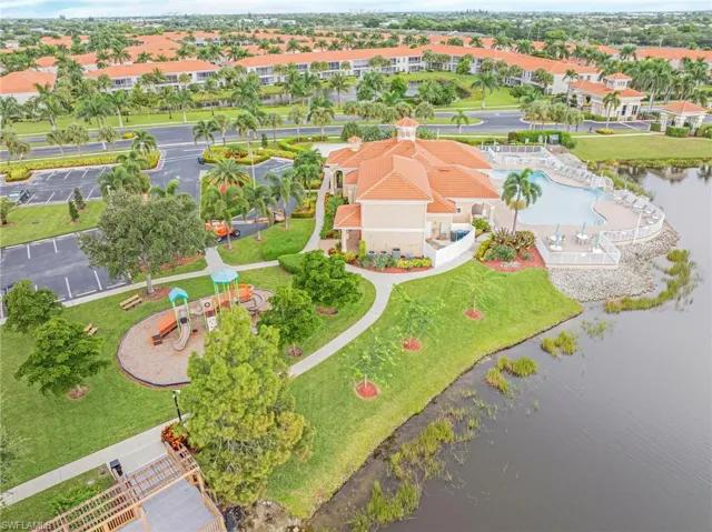 Bird's eye view of a pool