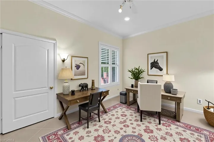 Virtually Staged 4th Bedroom Setup as an Office