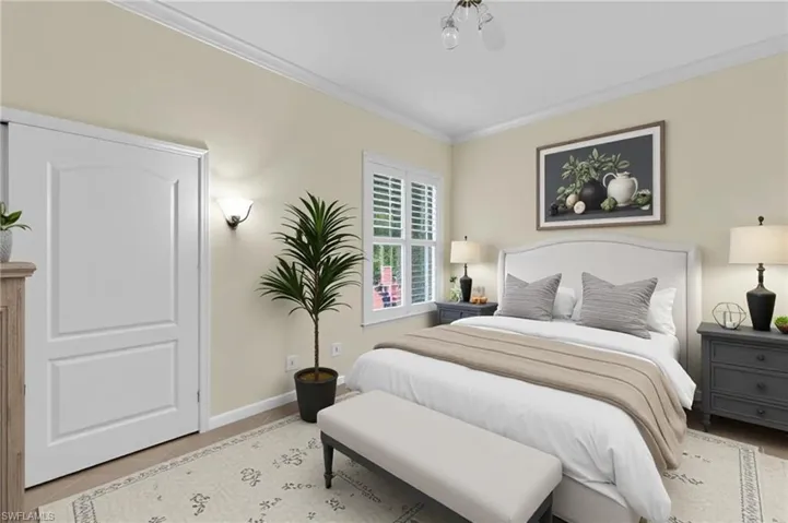 Virtually Staged 4th Bedroom Setup as a Bedroom