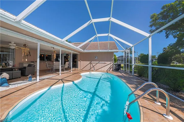 Outdoor pool with lanai